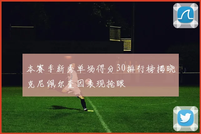 本赛季新秀单场得分30排行榜揭晓克尼佩尔奎因表现抢眼
